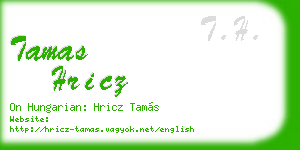 tamas hricz business card